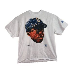 HHEgoods Chadwick Boseman 42 Brooklyn Dodgers T-Shirt Men 2X White Graphic Print